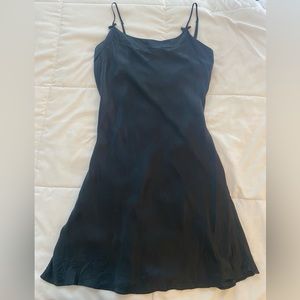Vintage Black Silk Slip Dress